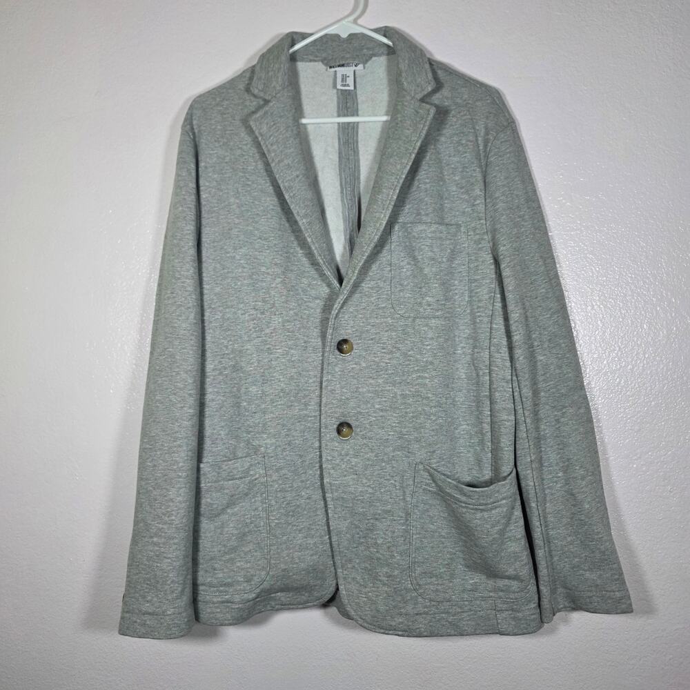 Willow & Rast Gray Knit Blazer Jacket Two Button Women’s M